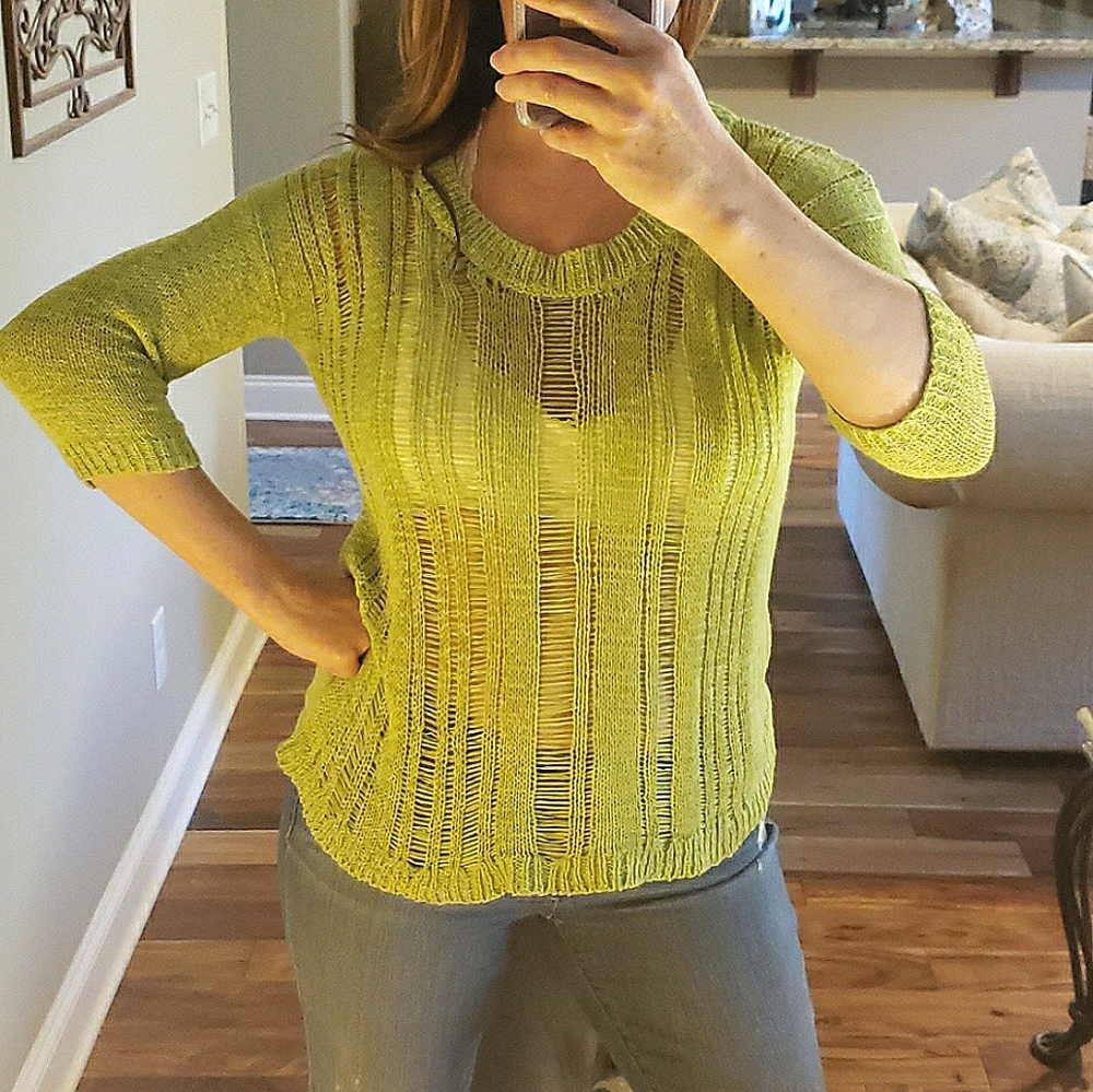 Forever21 lime green sweater